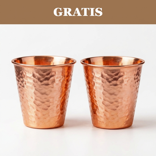 2 Vasos 100% Cobre GRATIS